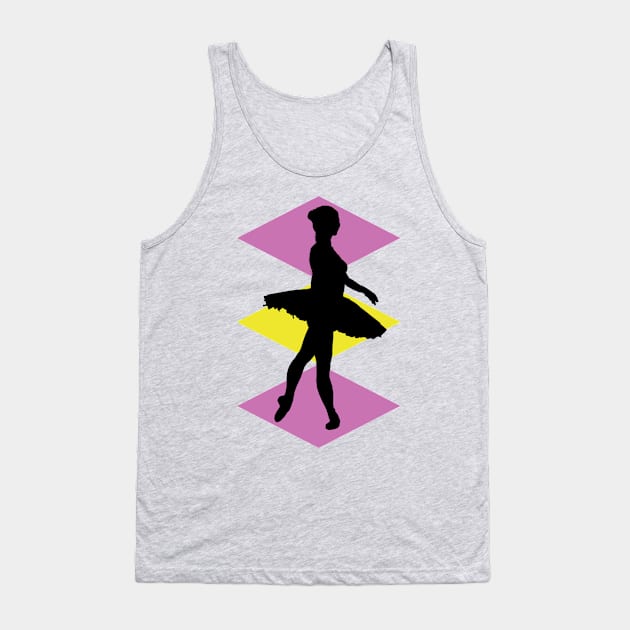 Dancing Silhouette with Coloured Diamonds Tank Top by shellysom91